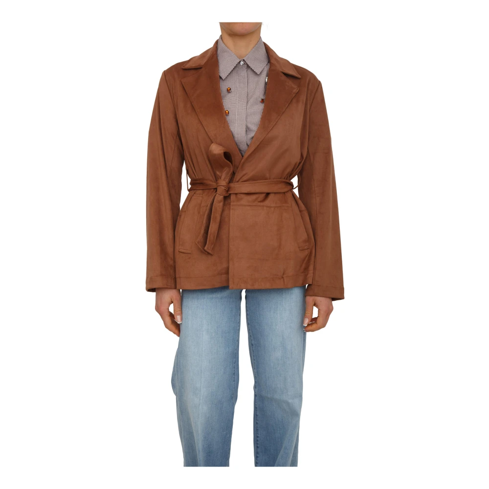 Liu Jo Vrouw Bruin Jassen Dames, M, Polyester, Giaccone Wa 6169E1090