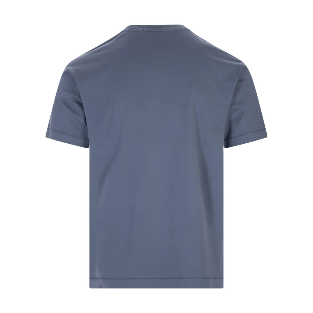 Stone Island Blauw T-shirt met Wind Rose Logo Blue Heren