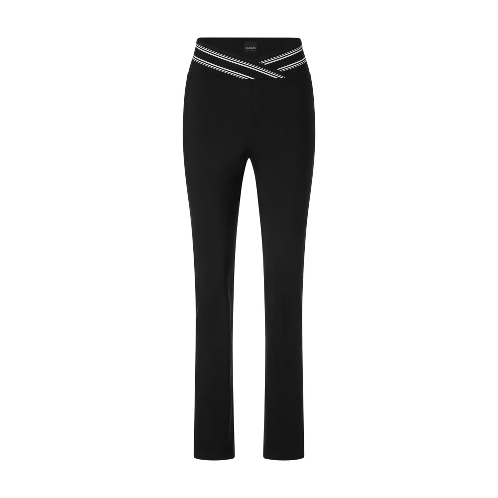 Marc Cain Cross-Over Slim-Fit Broek Black Dames