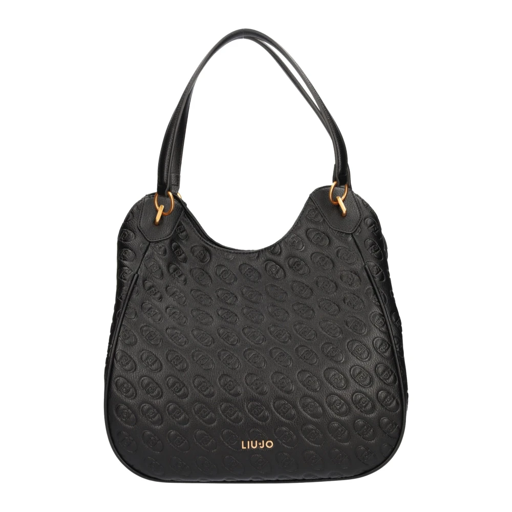 Liu Jo Zwarte Hobo Tas met Gouden Details Black Dames