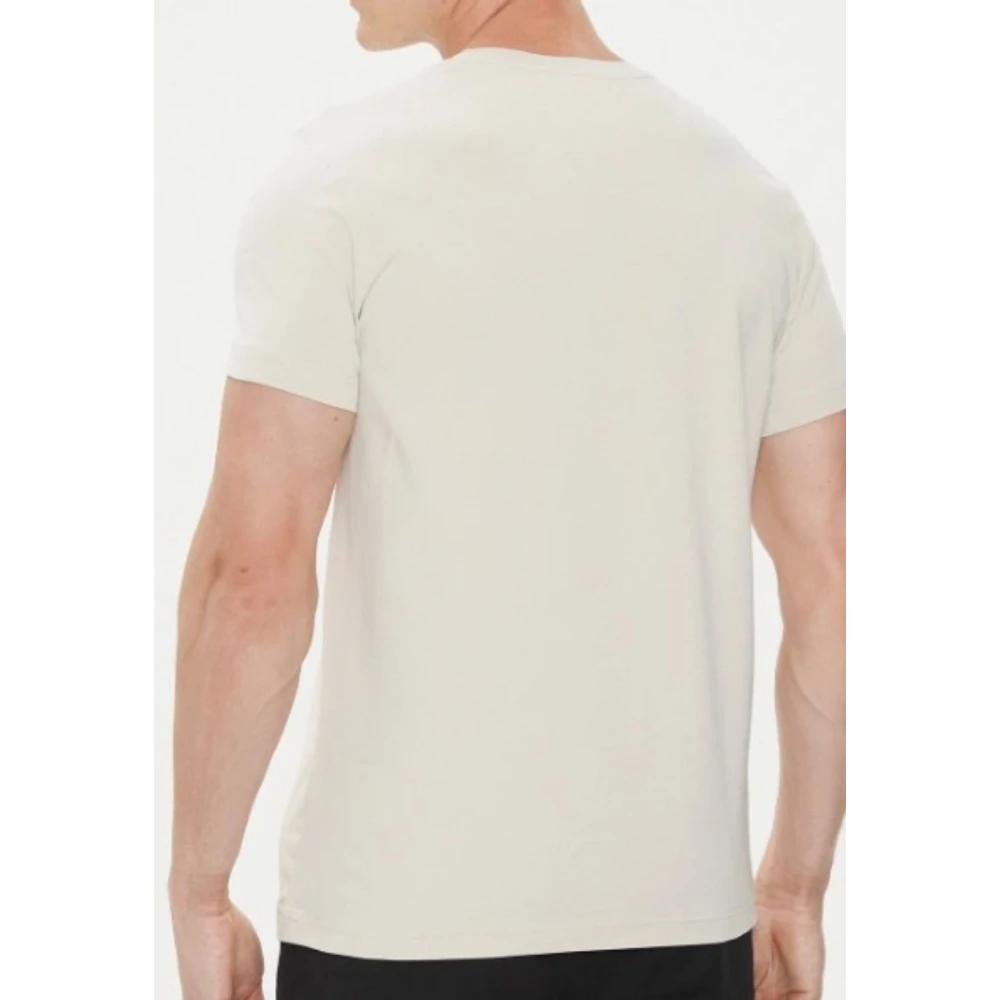 Calvin Klein Slim Fit Stretch T-shirt voor heren Beige Heren