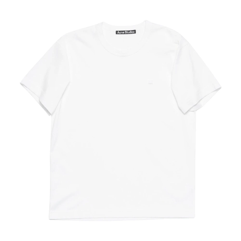 Acne Studios Wit Katoenen T-Shirt Cl0290 White Dames