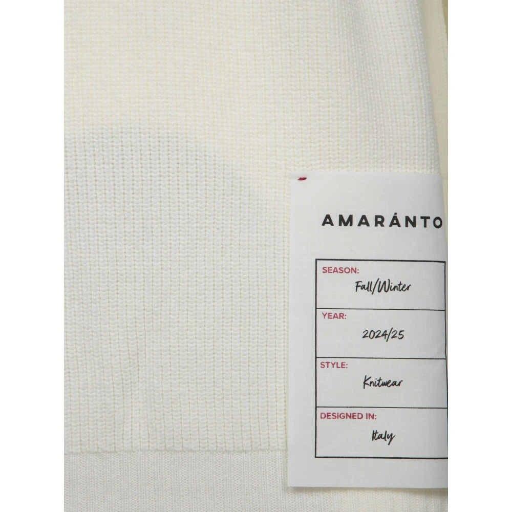 Amaránto Elegante Wollen Trui White Heren