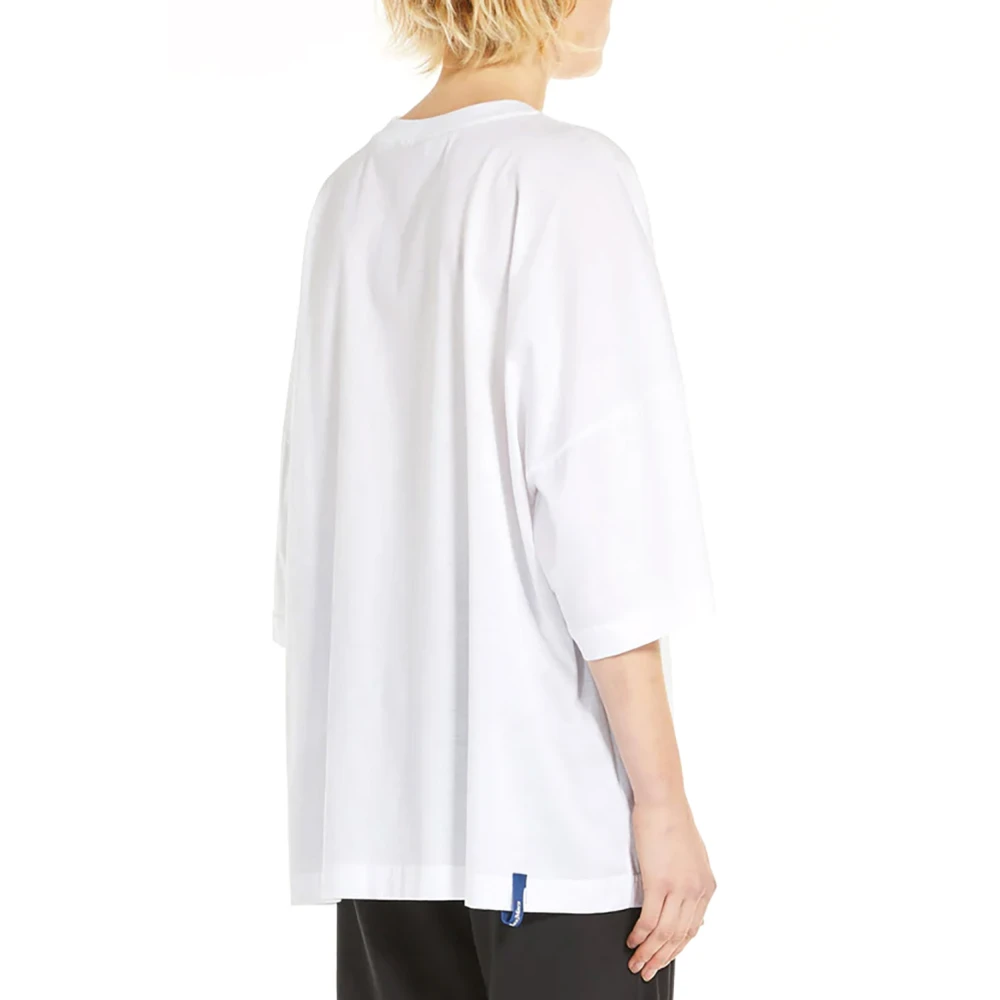 Max Mara Oversized T-shirt met 3 4 mouwen White Dames