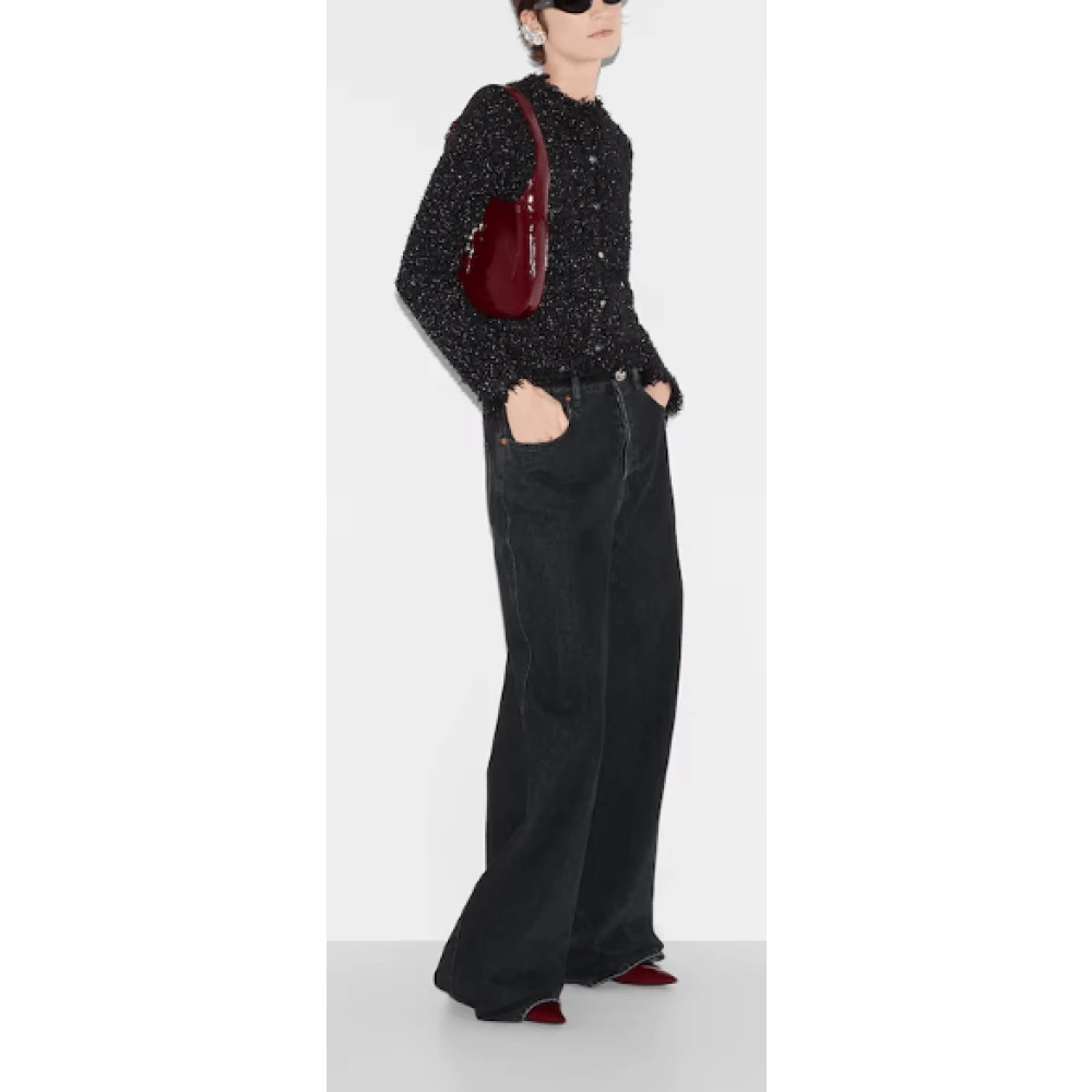 Gucci Midnight Blue Wide-Leg Jeans Blue Dames