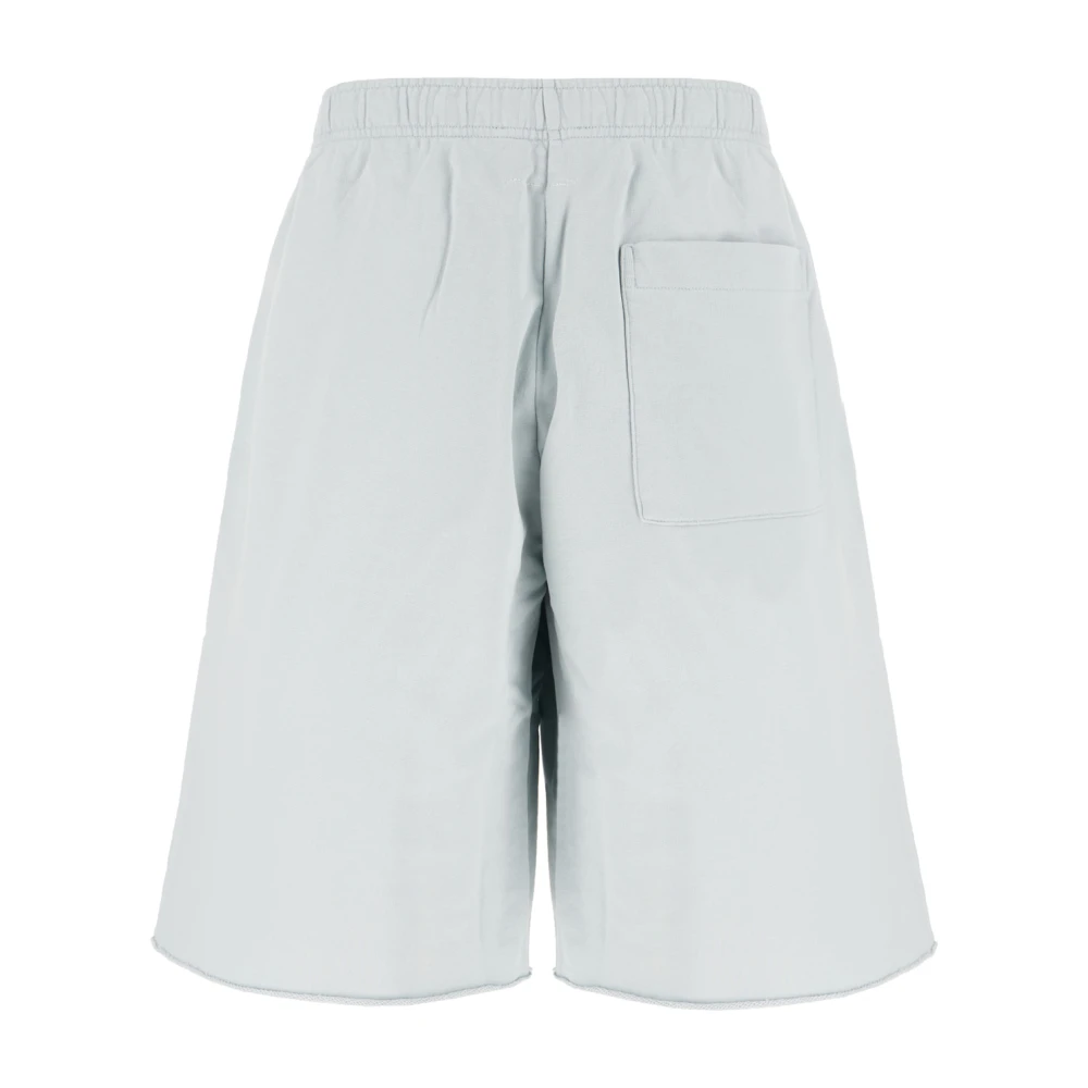 MM6 Maison Margiela Logo-Print Track Shorts Blue Heren