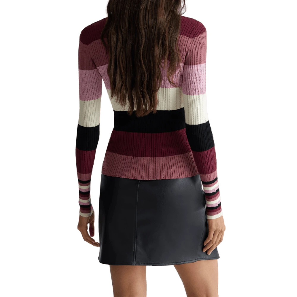 Liu Jo Gestreept Multicolor Gebreid Poloshirt Multicolor Dames