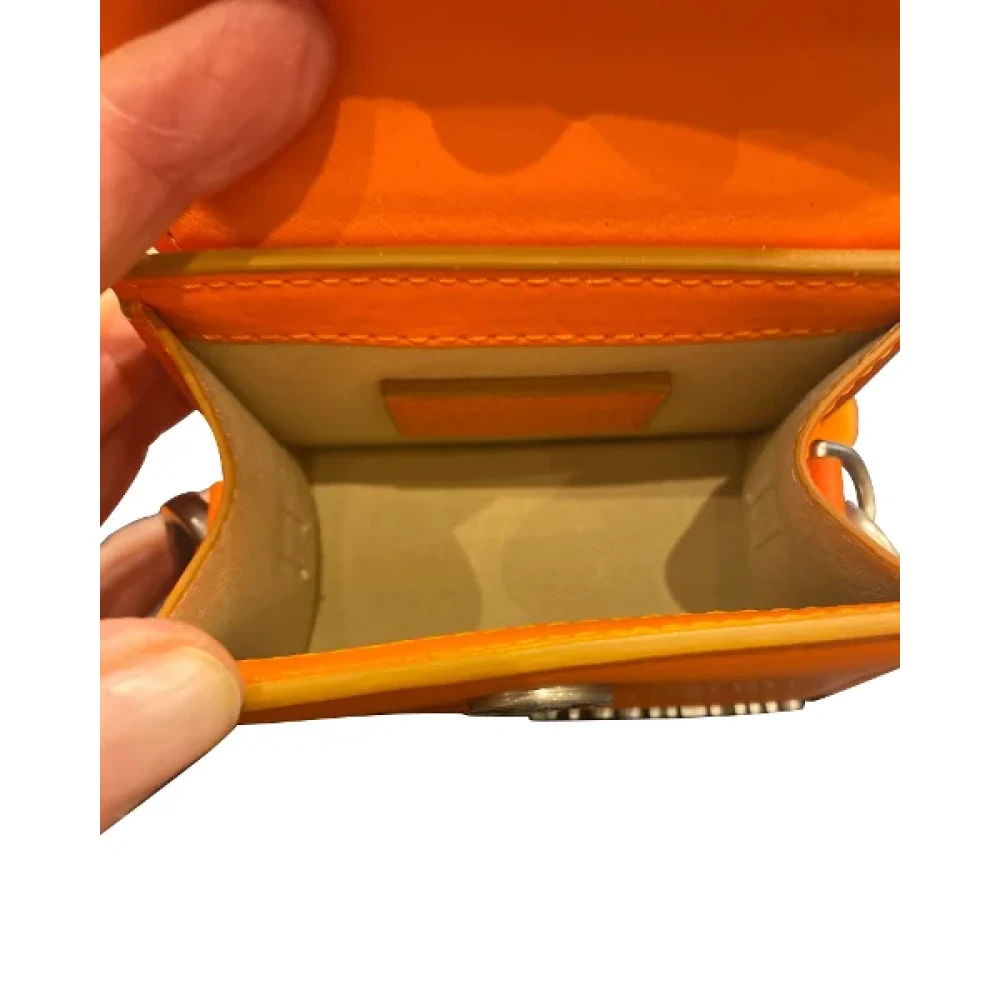 Jacquemus Pre-owned Leather crossbody-bags Orange Dames