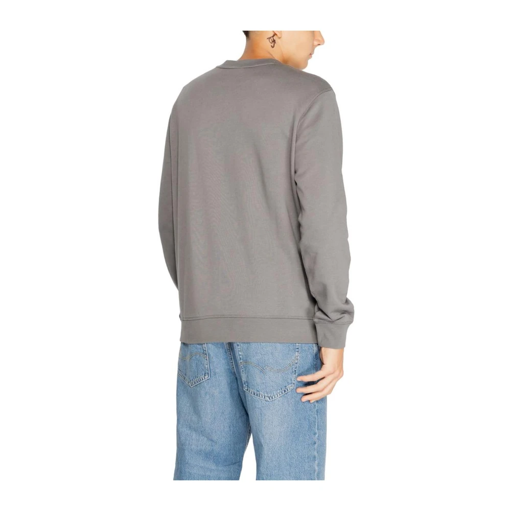 Hugo Boss Katoenen Crewneck Sweater Gray Heren