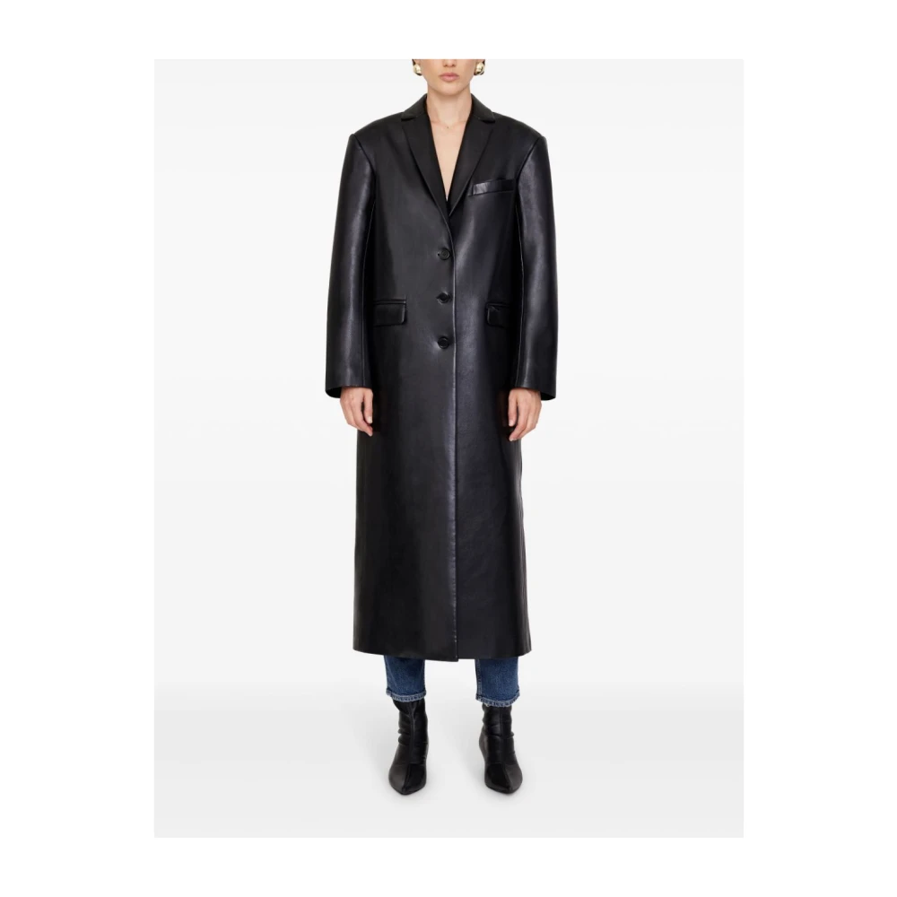 Anine Bing Zwarte Winterjassen Black Dames