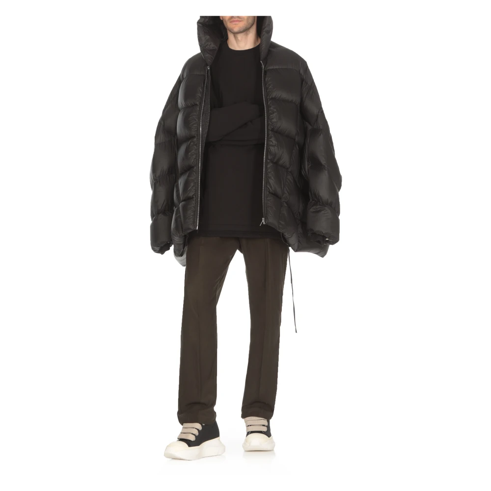 Rick Owens Donzen Jas met Capuchon Black Heren