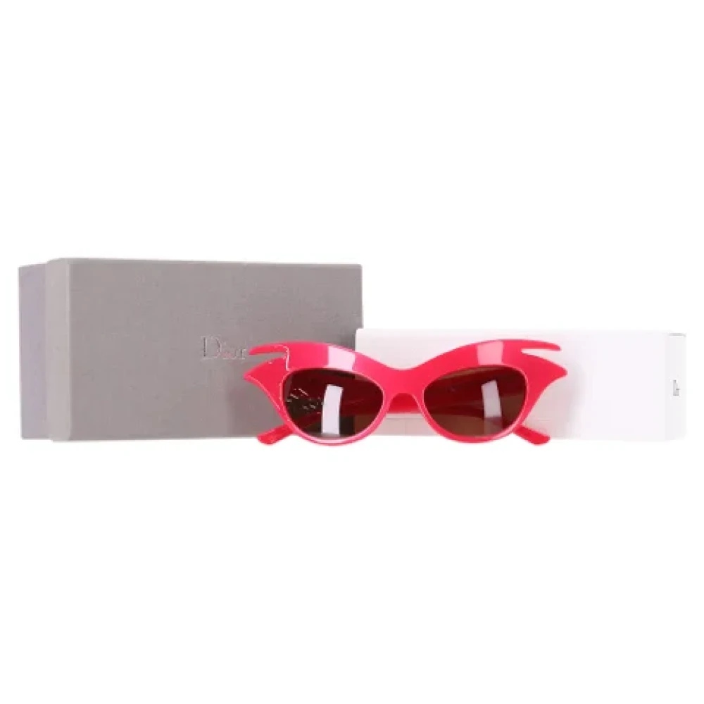 Dior Vintage Pre-owned Acetate sunglasses Red Dames