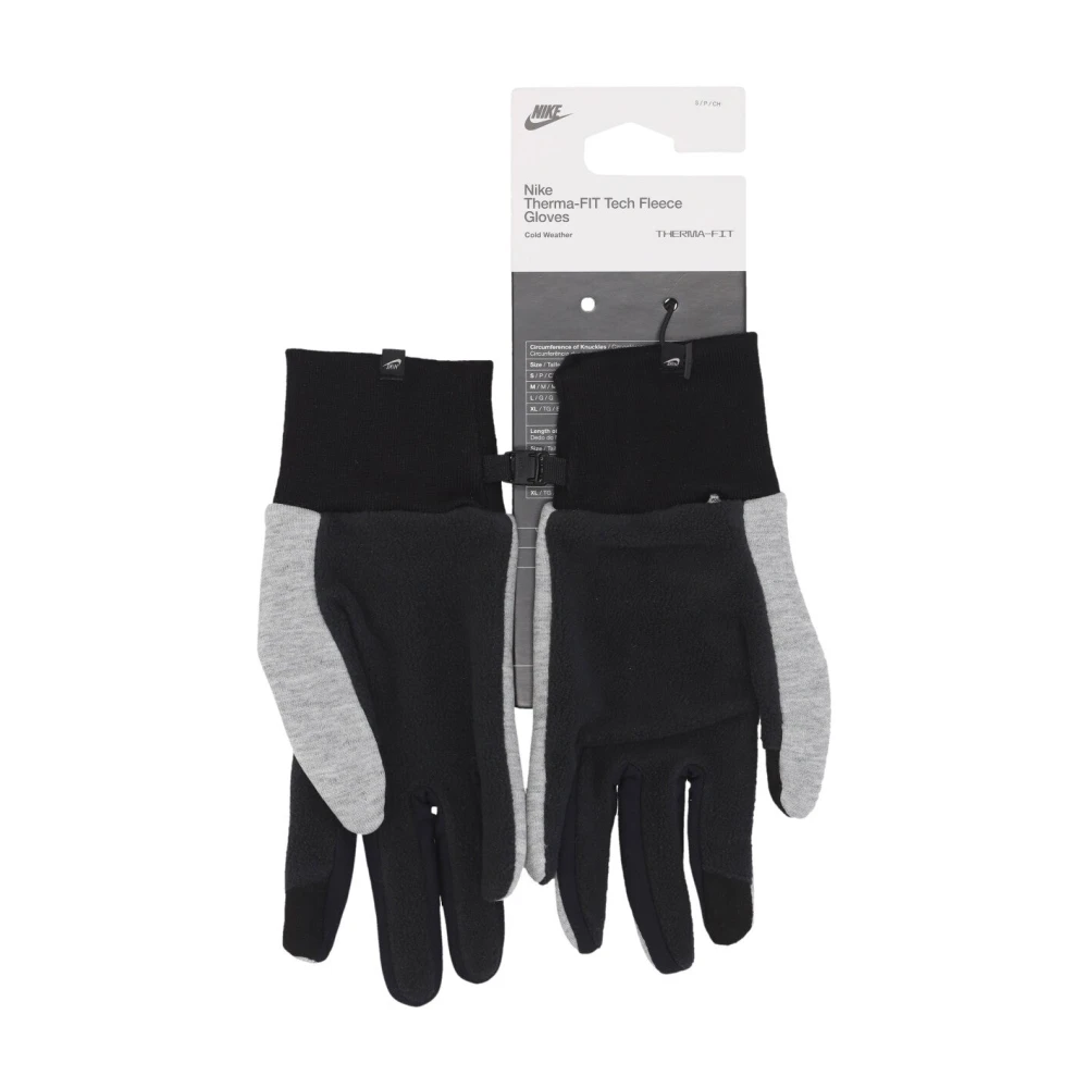 Nike Tech Fleece Touchscreen Handschoenen Donkergrijs Zwart Gray Heren