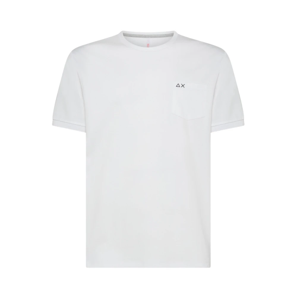 Sun68 Casual Katoenen T-shirt White Heren