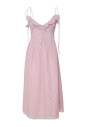 pink-retro-ruffled-neckline-dress