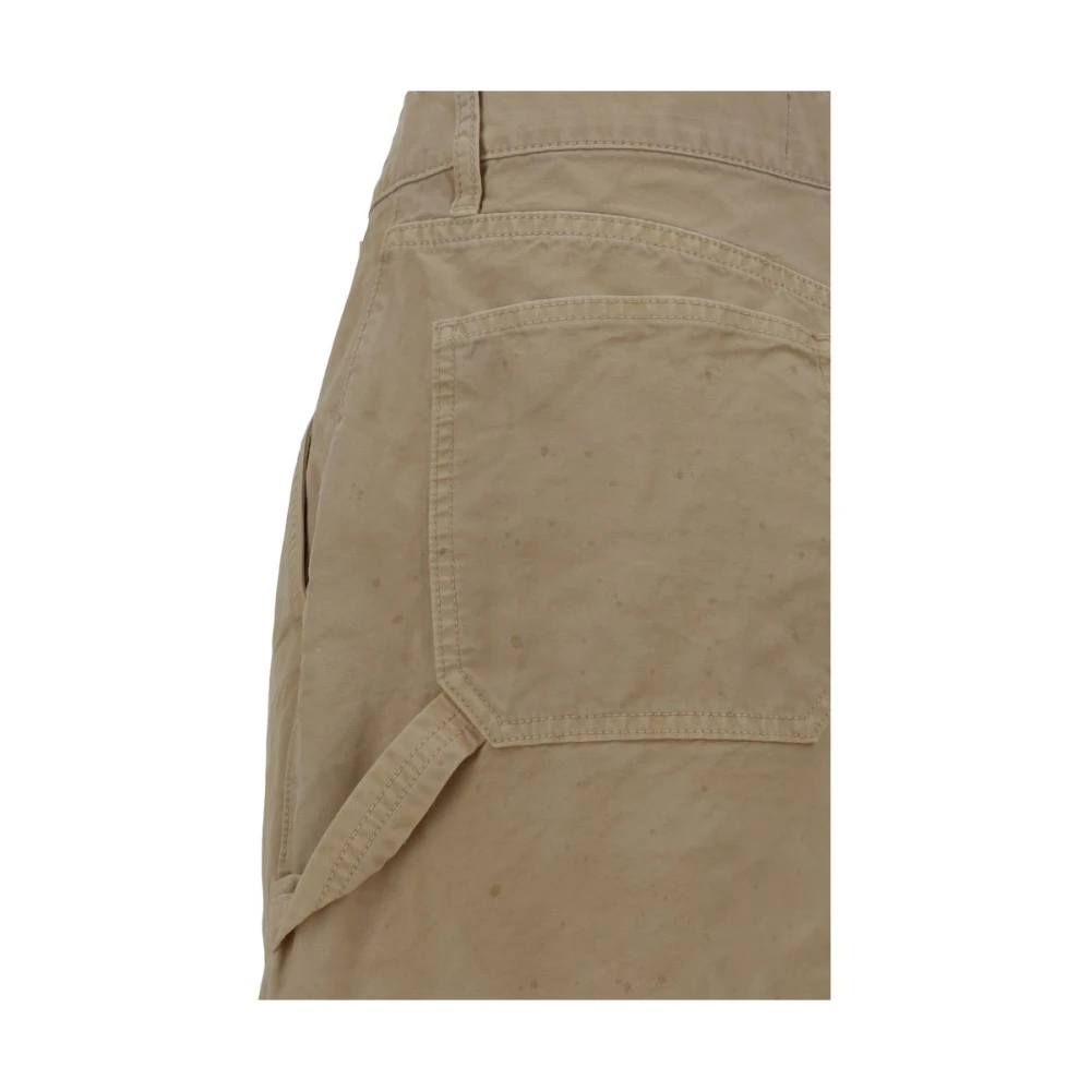 Golden Goose Katoenen Werkbroek met Zakken Beige Dames