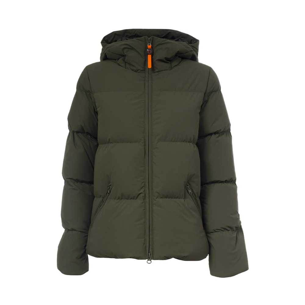 Aspesi Hooded Down Jacket Green Dames