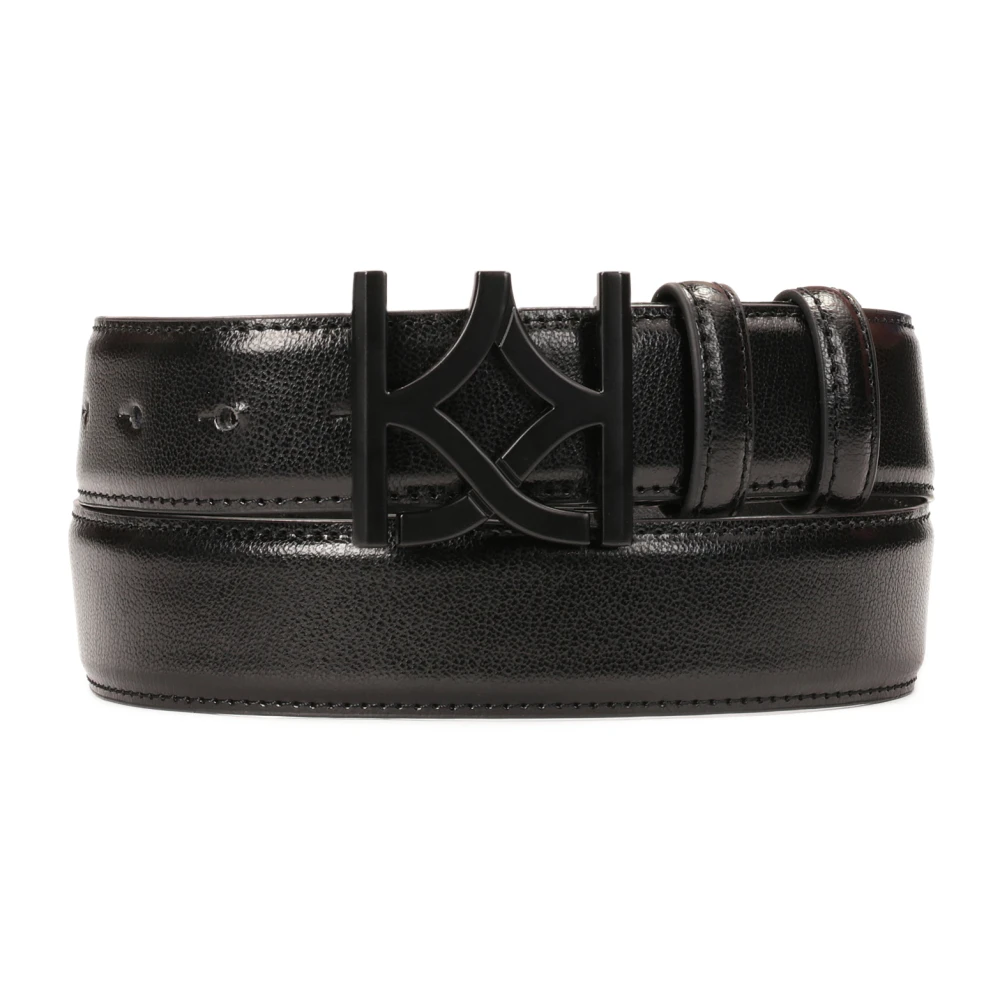 Kazar Klassieke zwarte riem met logo-gesp Black Dames