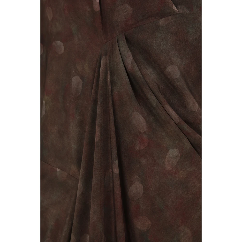 Cortana Mayu zijden aran print jurk Red Dames