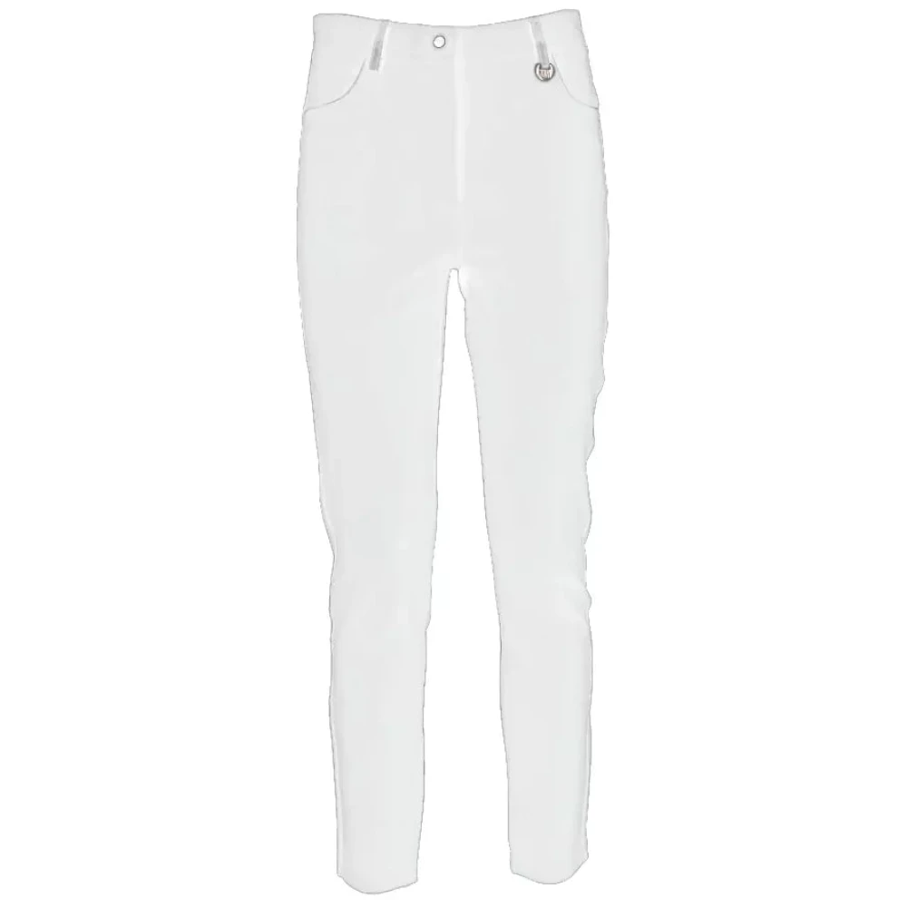 YES ZEE White Viscose Jeans & Pant -> Witte Viscose Denim Broek White Dames