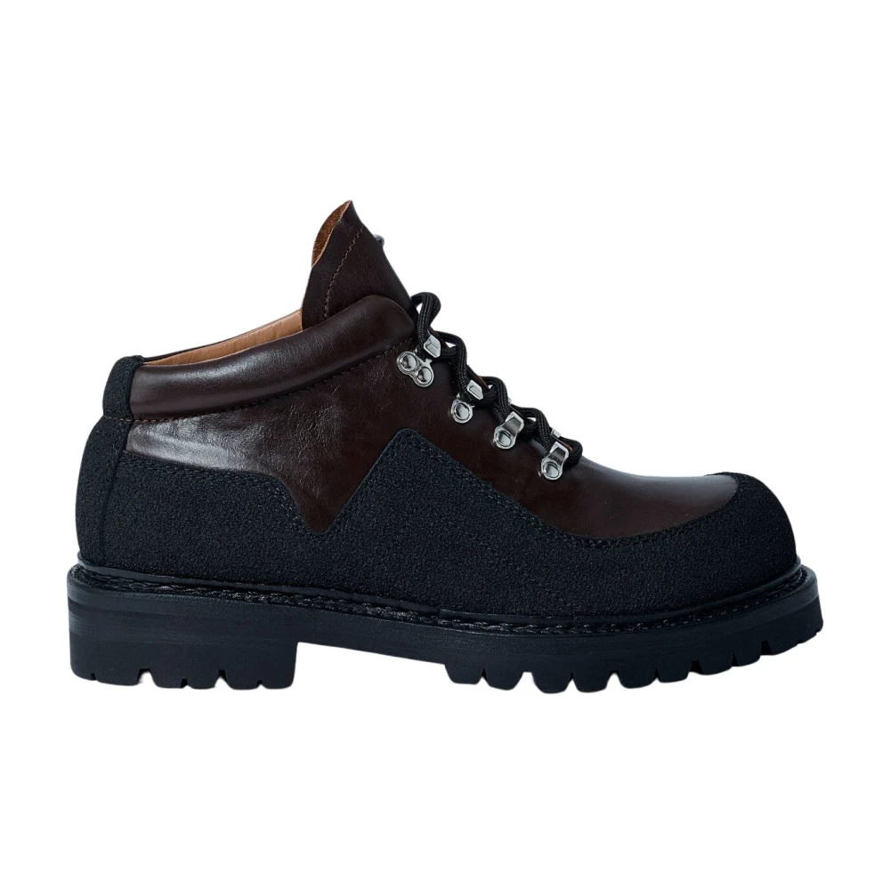 Our Legacy Brown Lace-Up Boots, Male, 10 Uk, Quest Ankle Boots