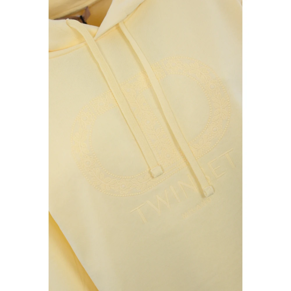 Twinset Bloemen French Terry Hoodies Beige Dames