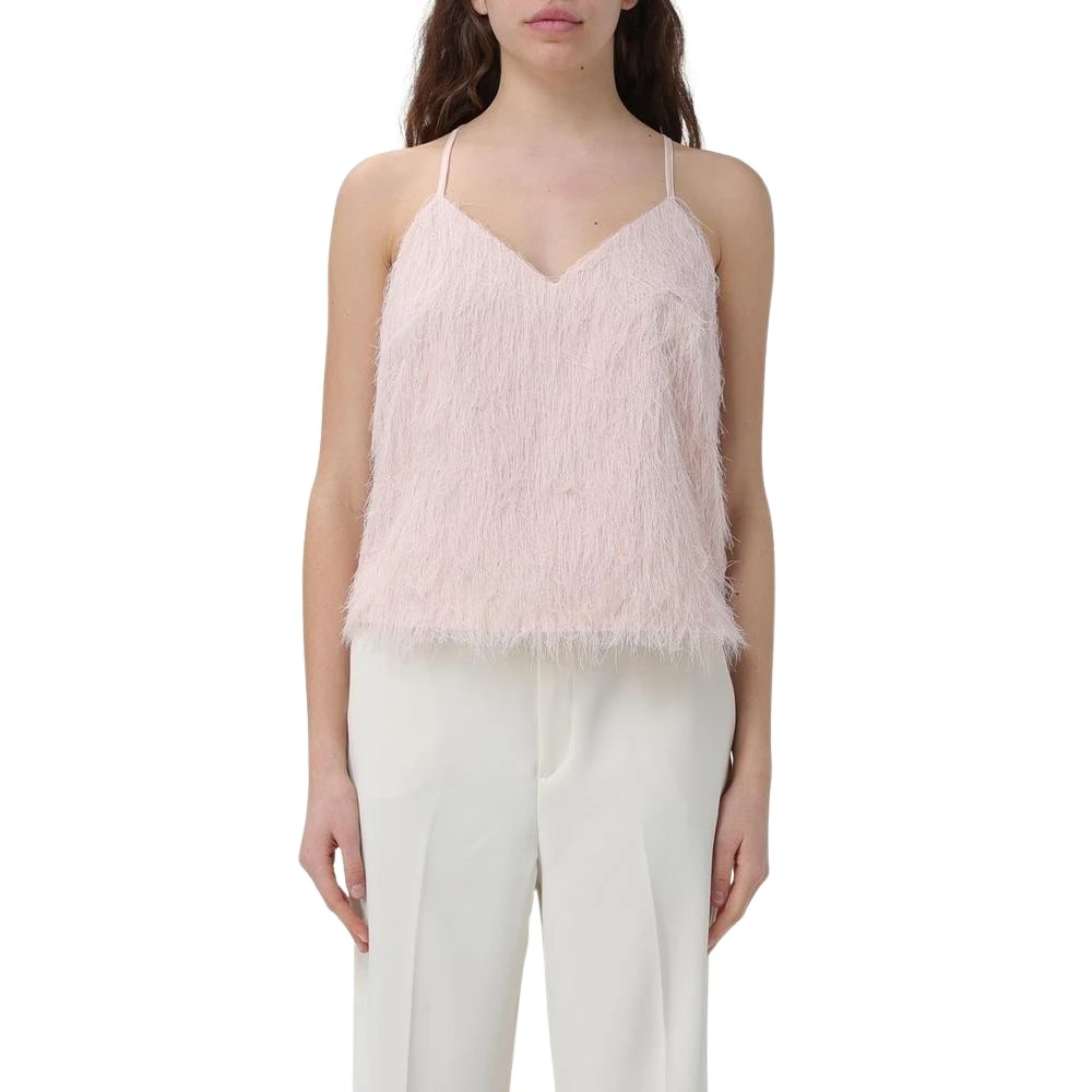 Twinset Pink Sleeveless Top - Female - Sleeveless Tops - Xl - Tops
