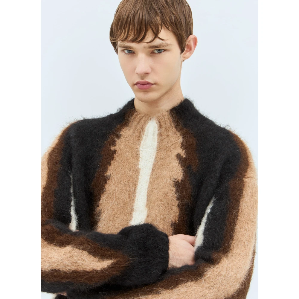 Walter Van Beirendonck Gezellige Wollen Trui Brown Heren