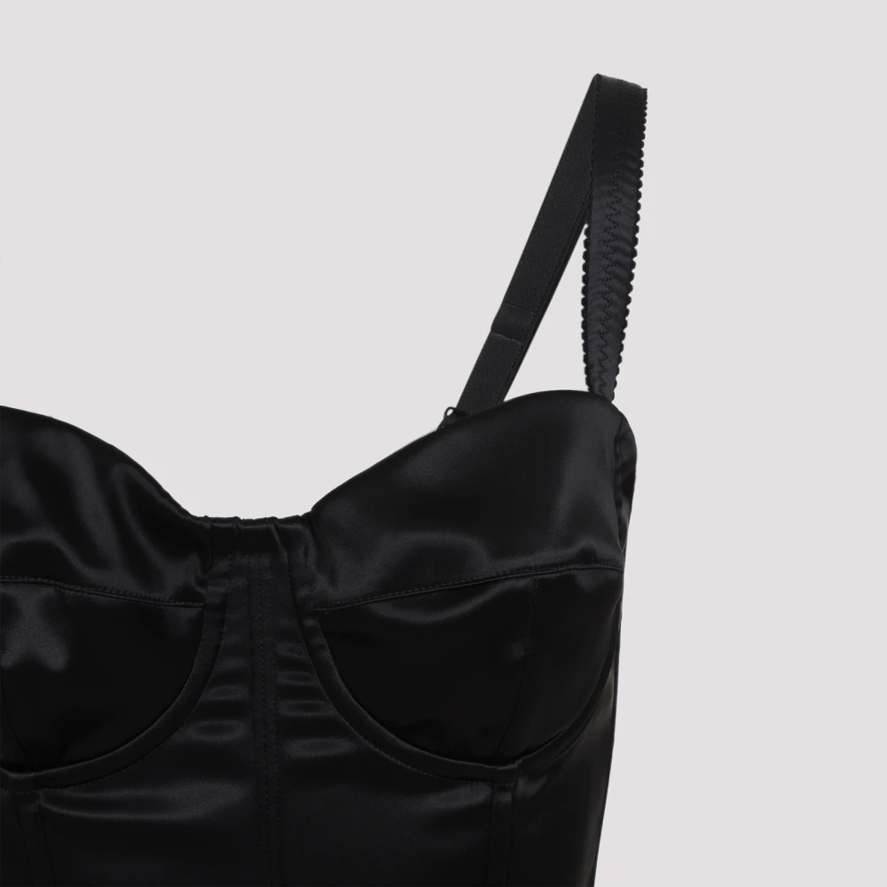 Dolce & Gabbana Elegante Zwarte Jurk Black Dames