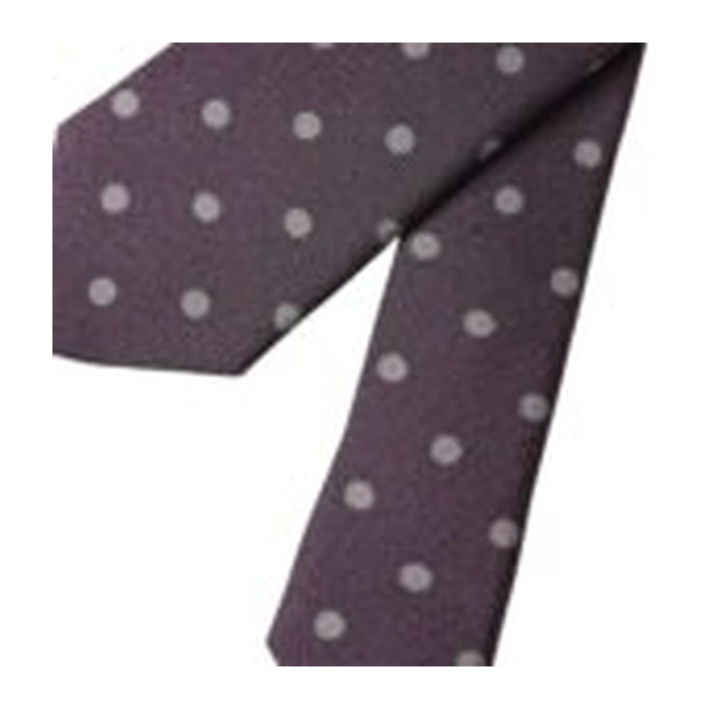 Dolce & Gabbana Paarse polka dot zijden stropdas Purple Heren