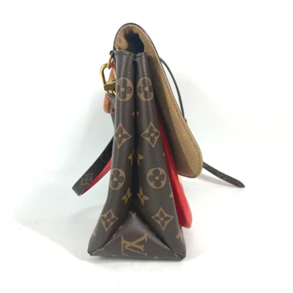 Louis Vuitton Vintage Pre-owned Cotton louis-vuitton-bags Red Dames