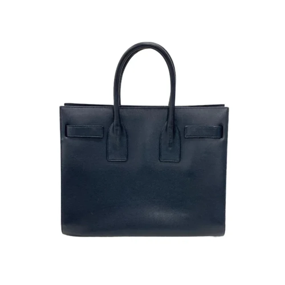 Yves Saint Laurent Vintage Pre-owned Leather handbags Blue Dames
