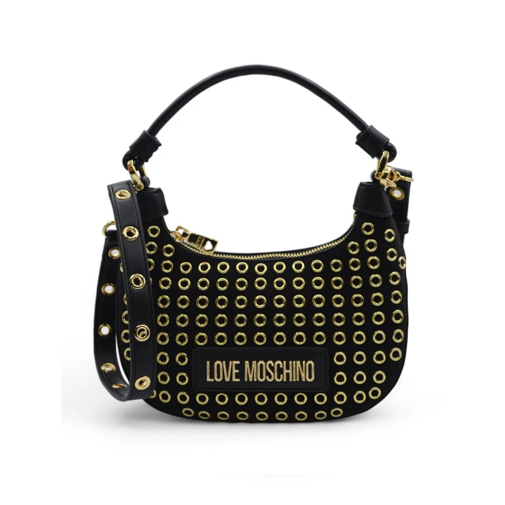 Love Moschino Iconische Handtassen met Rits Sluiting Black Dames