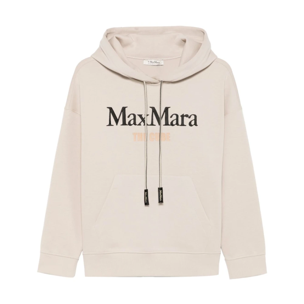 Max Mara Beige Hoodie met Zak Beige Dames