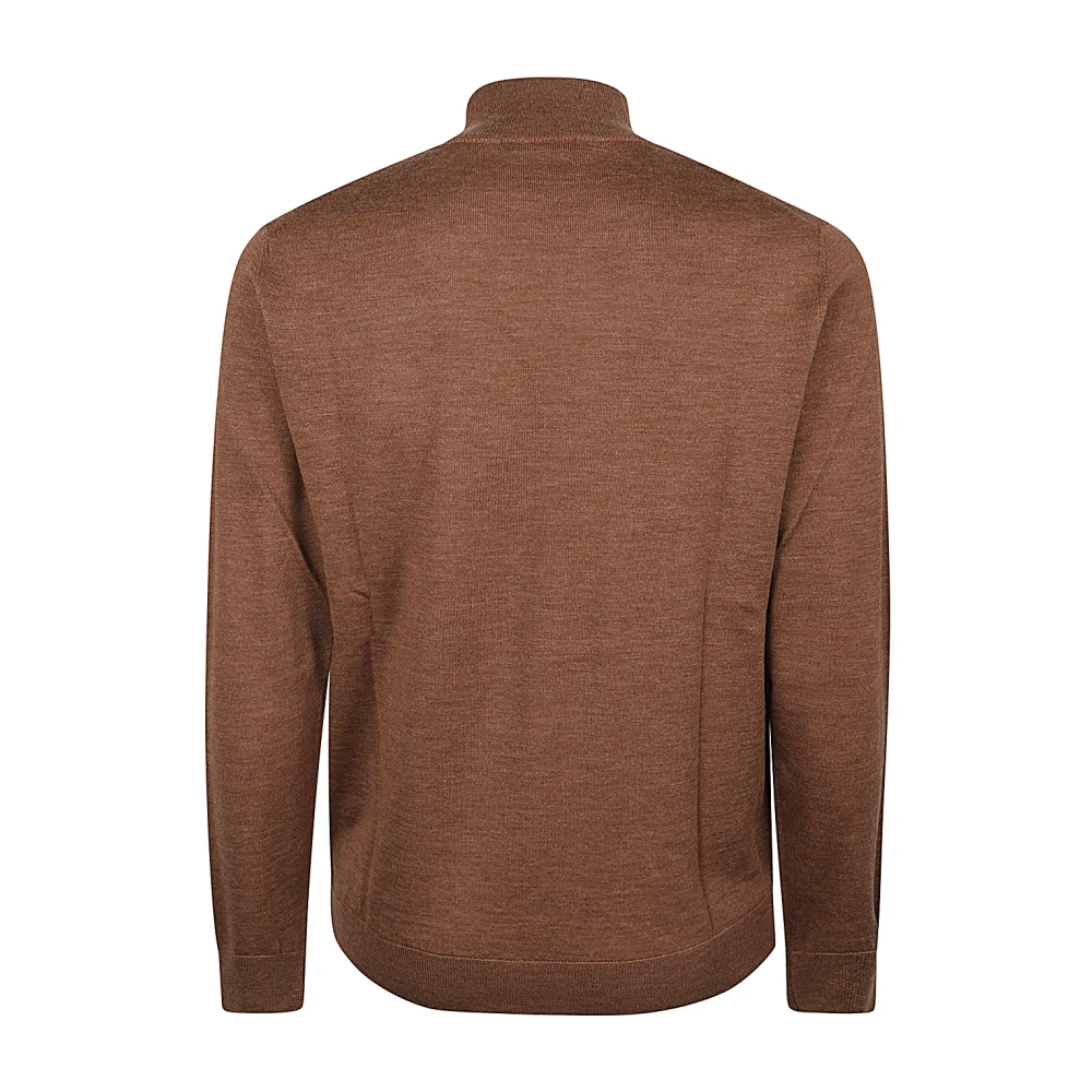 Daniele Fiesoli Merino Wol Ronde Hals Sweater Brown Heren