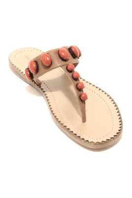 Vintage stenprydda sandaler