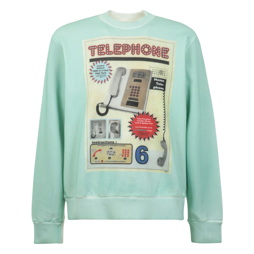 Mm6 Maison Margiela Hombre Verde Sudaderas, Talla: L