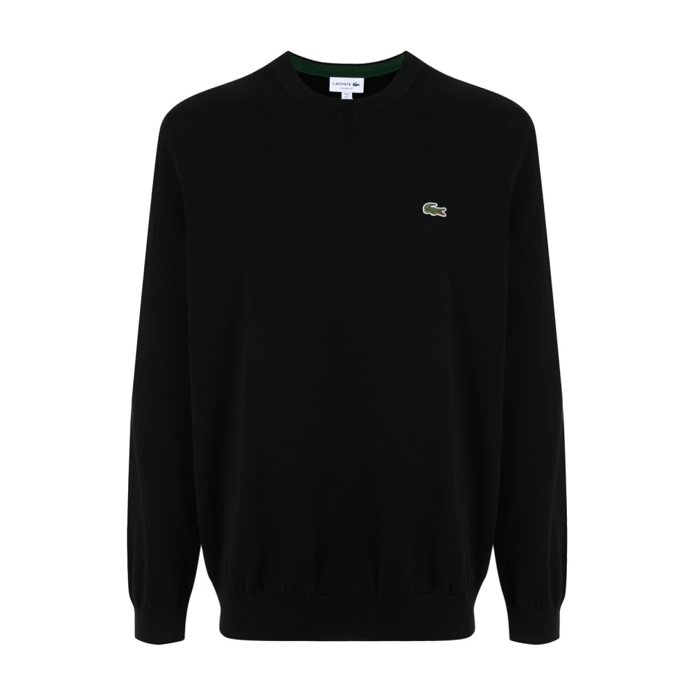 Lacoste Uomo Nero Maglia Girocollo In Cotone - Immagine 3