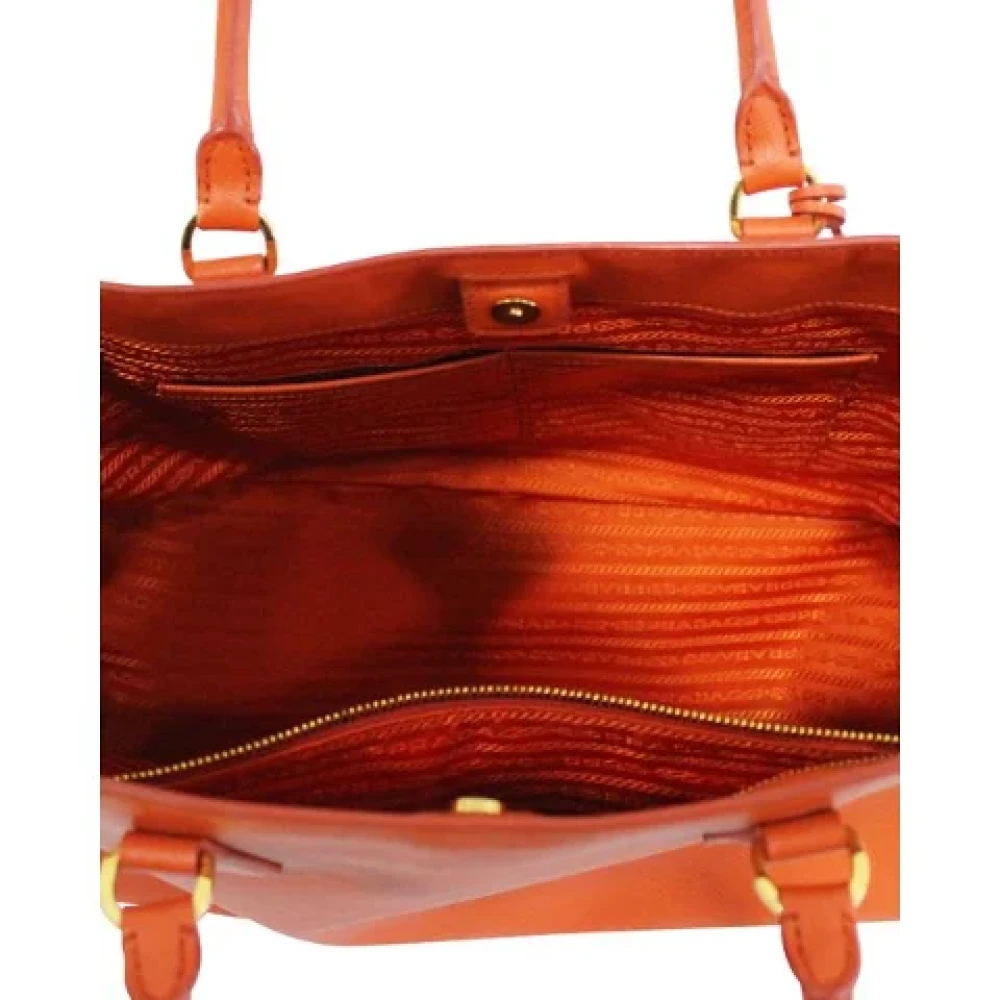 Prada Vintage Pre-owned Leather totes Orange Dames
