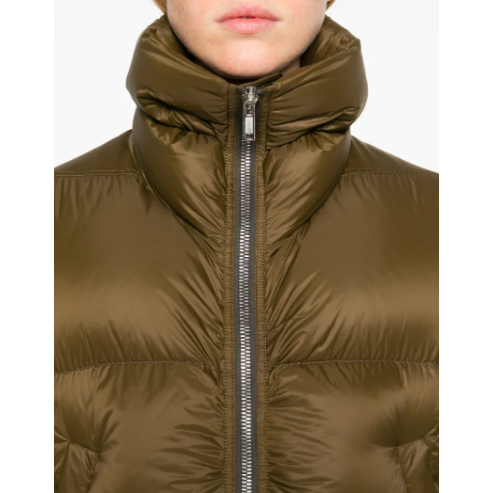 Rick Owens Puffer Turtle Jacket in Bean Green Dames
