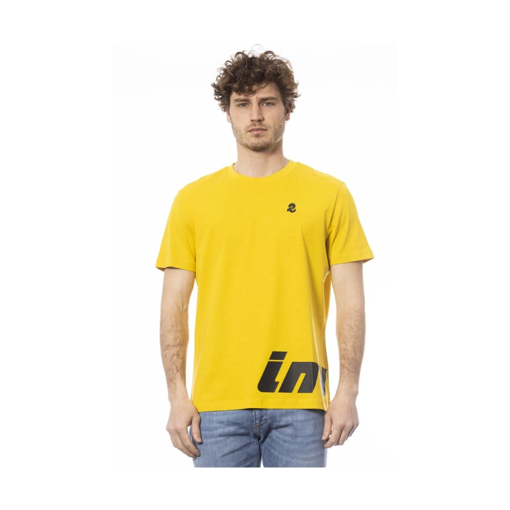 Invicta Logo Print Ronde Hals T-Shirt Yellow Heren