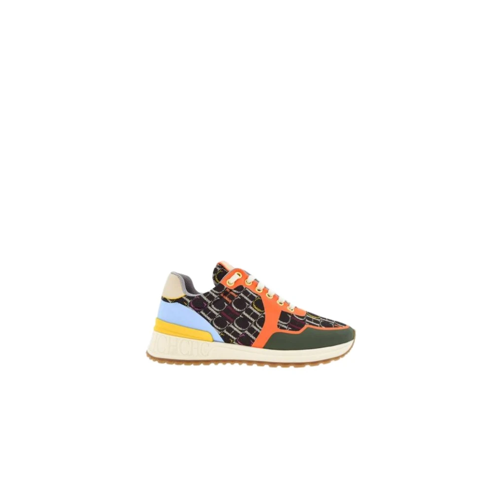 Carolina Herrera Bruine Canvas Sneakers met Chiribitas Dames Schoenen Veelkleurig Multicolor