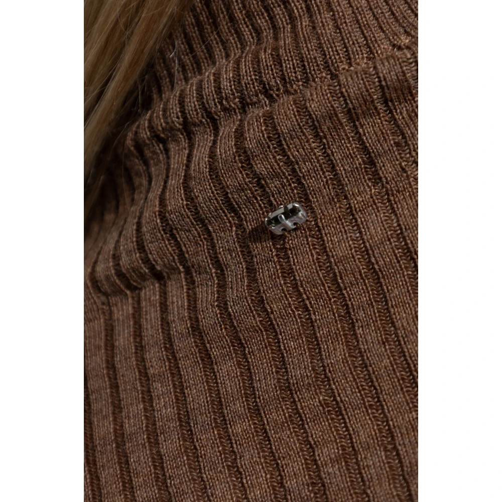 SPORTMAX Wollen coltrui Flavia Brown Dames