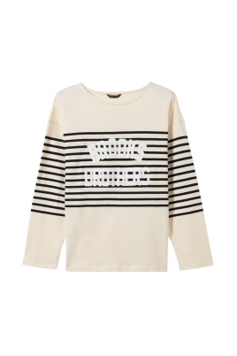 Randig bomulls sweatshirt