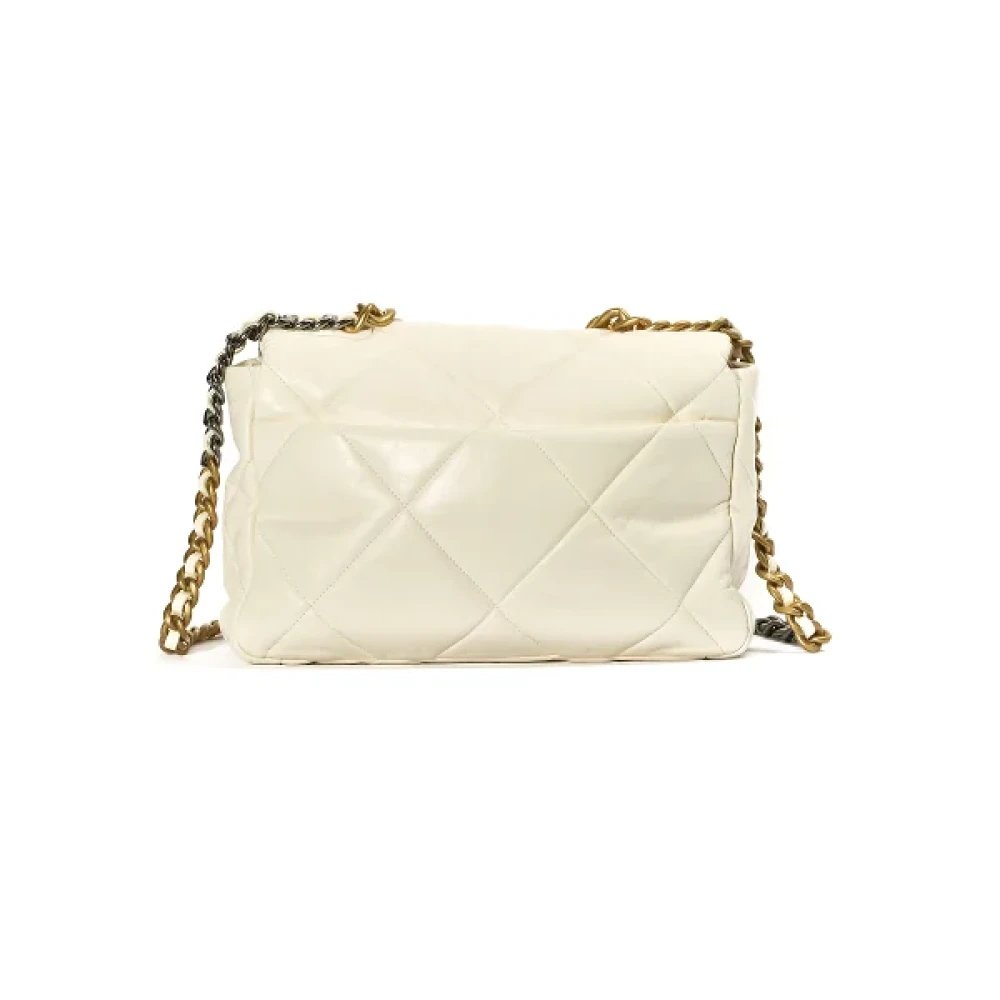 Chanel Vintage Pre-owned Leather chanel-bags White Dames