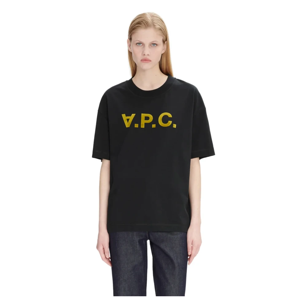 A.p.c. Velvet VPC Zwarte T-shirts en Polos Black Dames