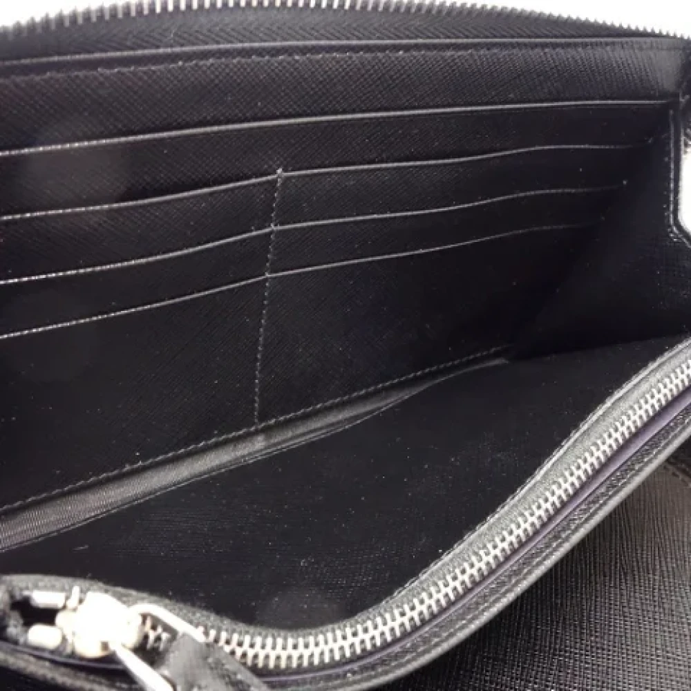 Prada Vintage Pre-owned Leather wallets Black Dames