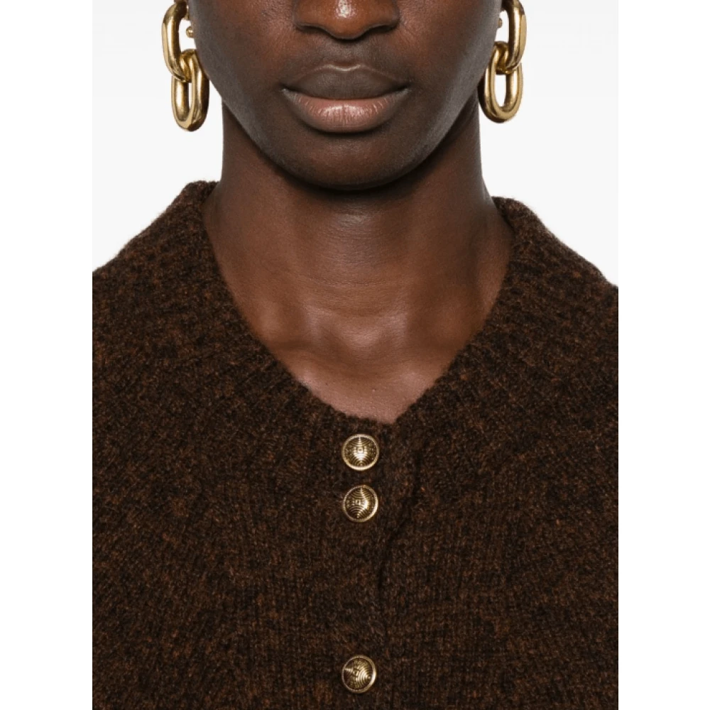 Khaite Kasjmier Bruine Vest met Geborsteld Effect Brown Dames