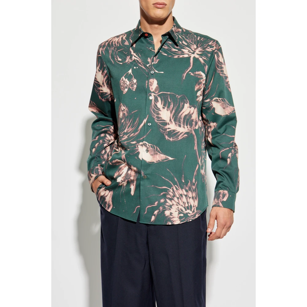 Paul Smith Gestreept overhemd Green Heren