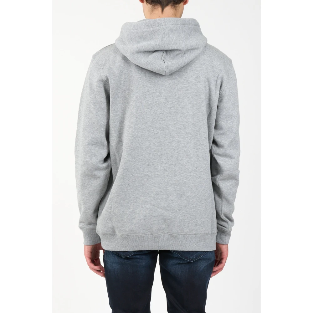 Dondup Katoenen hoodie met voorzak Gray Heren